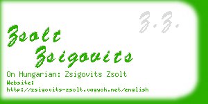 zsolt zsigovits business card